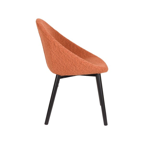 Oranžové čalouněné jídelní křeslo Fenna – Dutchbone-image-4