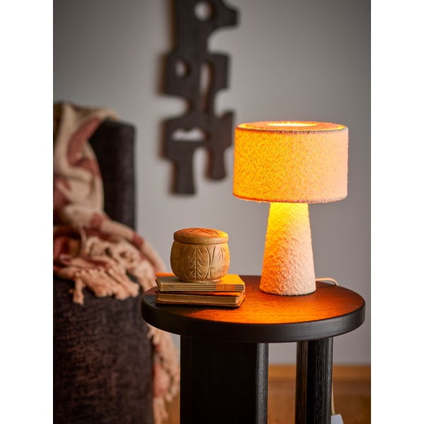 Bílá stolní lampa s textilním stínidlem (výška 30 cm) Emmie – Bloomingville-image-1