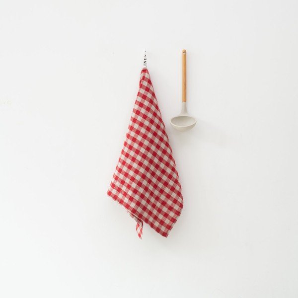 Lněná utěrka 45x65 cm Red Gingham – Linen Tales