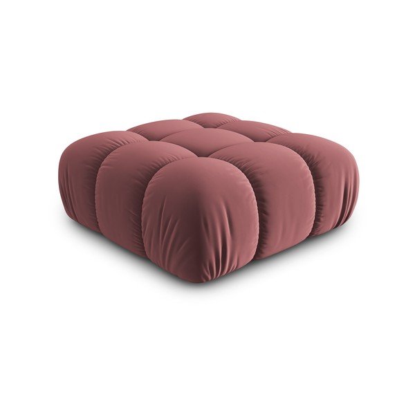 Růžová sametová podnožka Bellis – Micadoni Home-image-3