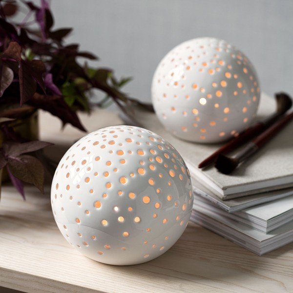 Bílý vánoční svícen z kostního porcelánu Kähler Design Nobili, ⌀ 12 cm-image-1