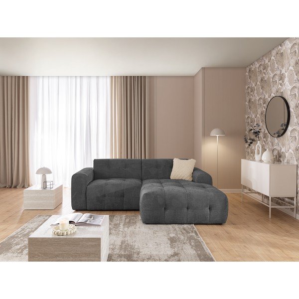 Tmavě šedá rohová pohovka (pravý roh/s lenoškou) Melva – Ropez-image-2