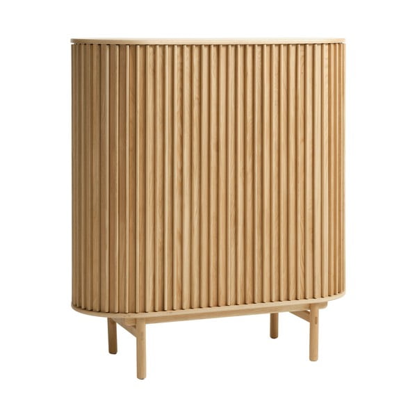 Skříňka v dekoru dubu v přírodní barvě 110x125 cm Carno – Unique Furniture-image-2