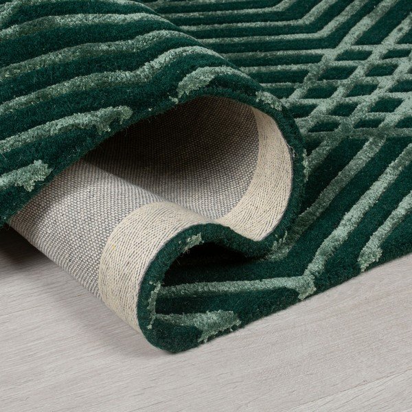 Zelený vlněný koberec Flair Rugs Diamonds, 160 x 230 cm-image-1
