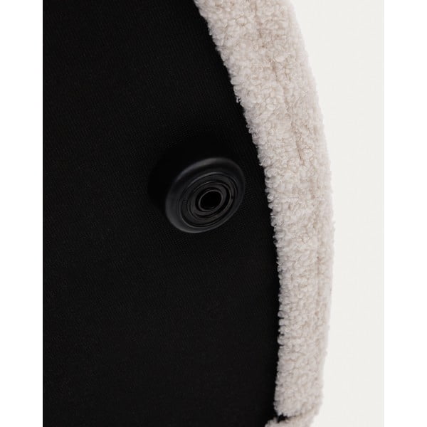 Krémový taburet z textilie bouclé Kaeli – Kave Home-image-4