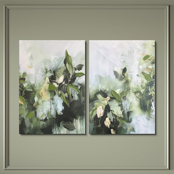 Obrazy s ručně malovanými prvky v sadě 2 ks 50x70 cm Myrtle – Styler-image-4