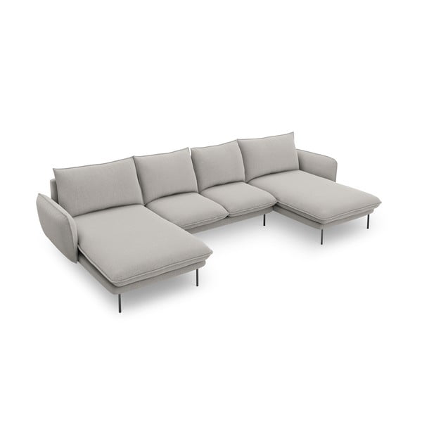 Světle šedá pohovka do "U" Cosmopolitan Design Vienna-image-2