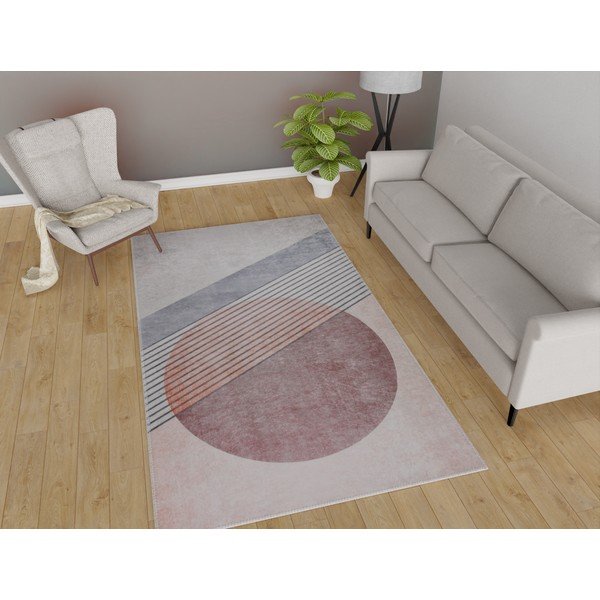 Pratelný koberec ve světle růžovo-šedé barvě 160x230 cm – Vitaus-image-1