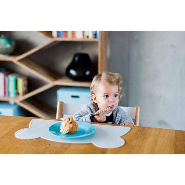 Světle šedé silikonové prostírání Kindsgut Bear, 48 x 25 cm-image-1