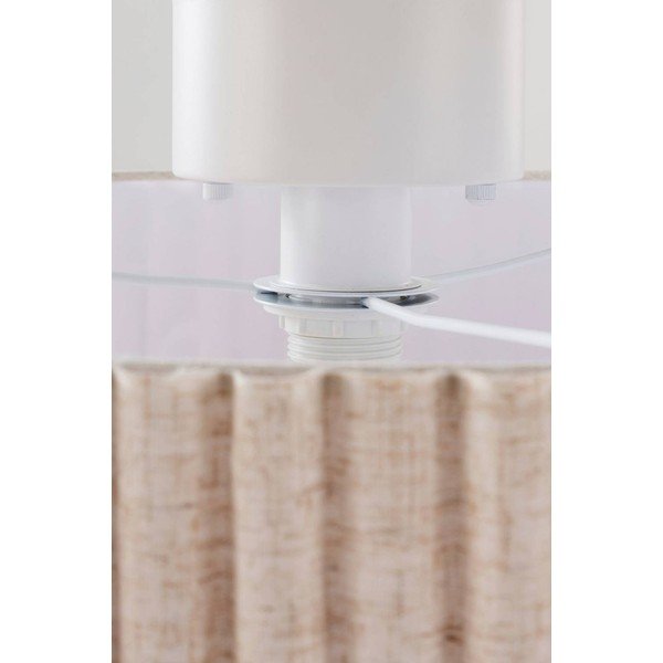 Béžové lněné stropní svítidlo ø 60 cm Alina – Jotex-image-4