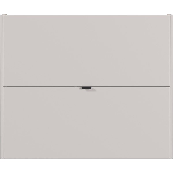 Krémový výklopný/závěsný botník v dekoru dubu 100x83x18 cm Ameca – Germania-image-2