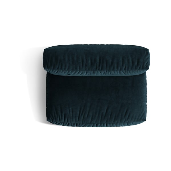 Tmavě modrý sametový modul pohovky (středový díl) Martina – Micadoni -image-3