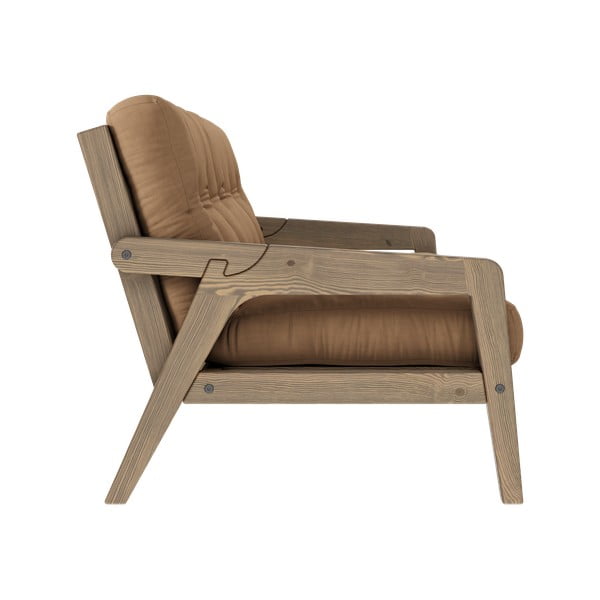 Hnědá rozkládací pohovka 204 cm Grab - Karup Design-image-4