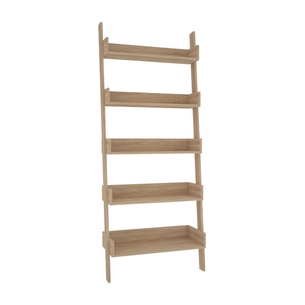 Knihovna v dekoru dubu v přírodní barvě 80x195 cm Only – Kalune Design