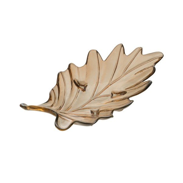 Skleněný dekorační tác 19,5x35 cm Leaf – Ixia