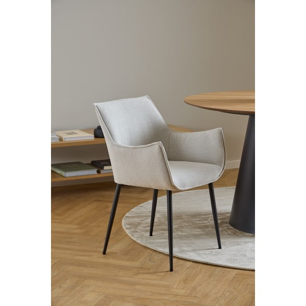 Krémové čalouněné jídelní křeslo Bonita – Actona-image-2