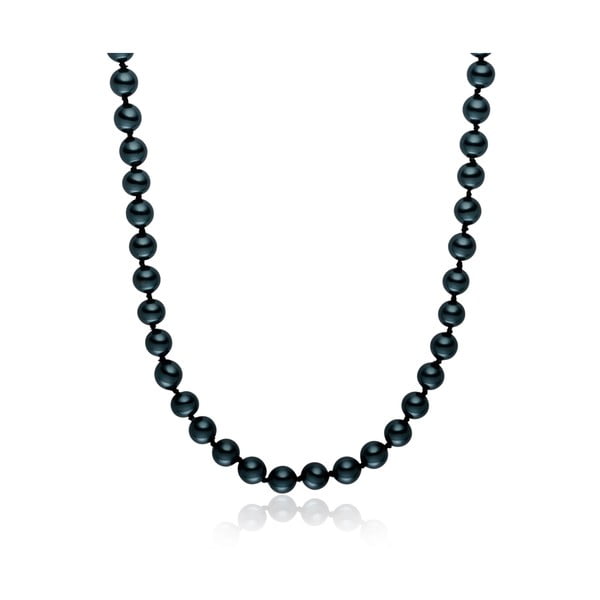 Modrý perlový náhrdelník Pearls Of London, délka 42 cm