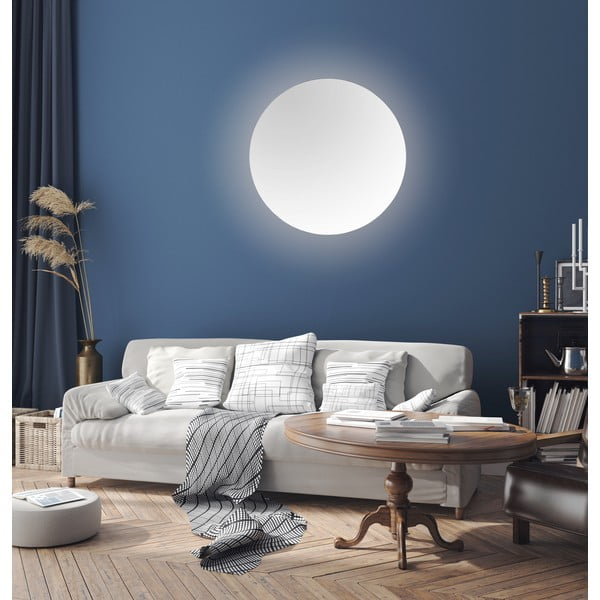Nástěnné zrcadlo s osvětlením ø 60 cm Luna – Mirrors and More-image-4
