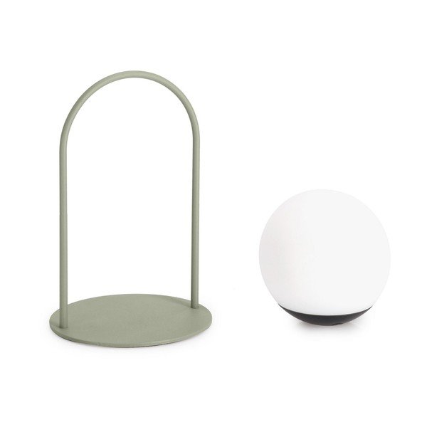 Zelená LED stmívatelná stolní lampa s plastovým stínidlem (výška 21 cm) Pansy – Bizzotto-image-3