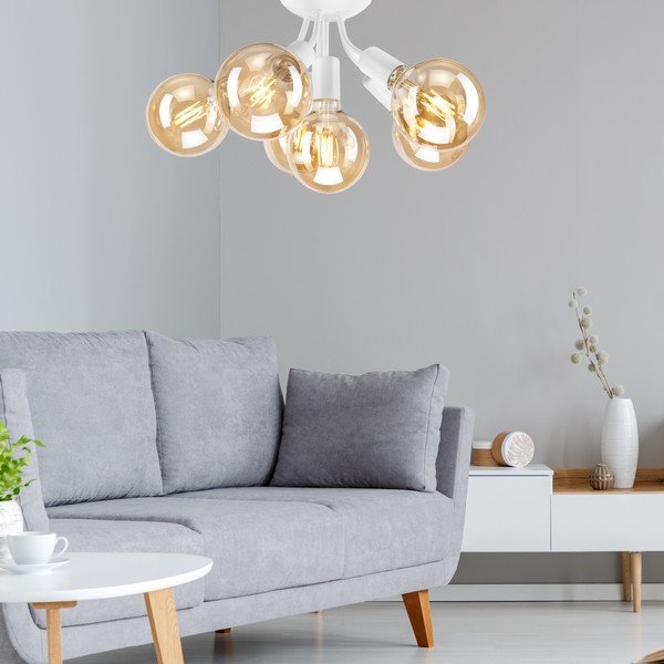 Bílé stropní svítidlo bez stínidla Viggo – LAMKUR-image-1