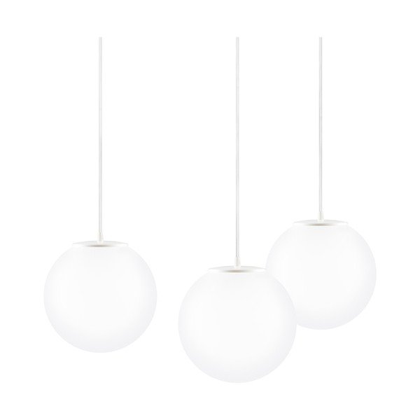 Závěsné trojité svítidlo z opálového skla s bílou objímkou Sotto Luce TSUKI-image-1