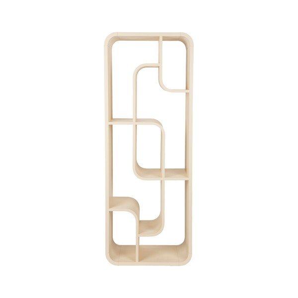 Krémová knihovna z dubového dřeva 60x160x35 cm Seven – Zuiver-image-2