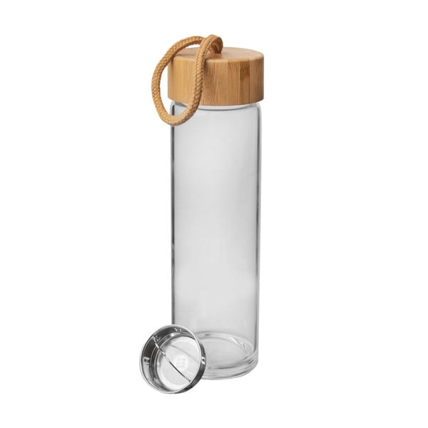 Skleněná láhev na vodu s bambusovým víčkem Orion, 500 ml-image-3