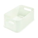 Bílý úložný box iDesign Eco Handled, 21,3 x 30,2 cm