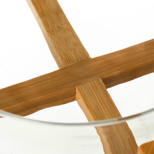 Set skleněné misky a 2 bambusových příborů Unimasa-image-2