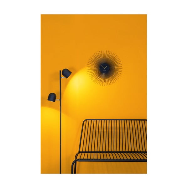 Černé nástěnné hodiny Karlsson Peony, ø 45 cm-image-1