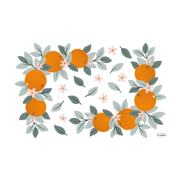Arch samolepek 64x40 cm Oranges Ornaments – Lilipinso