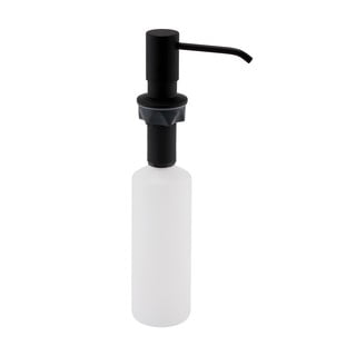 Matně černý plastový zápustný dávkovač mýdla 350 ml – Sapho
