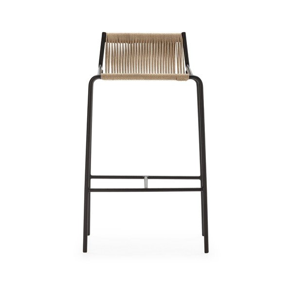 Béžová kovová barová židle (výška sedáku 65 cm) Emily – Marckeric-image-4