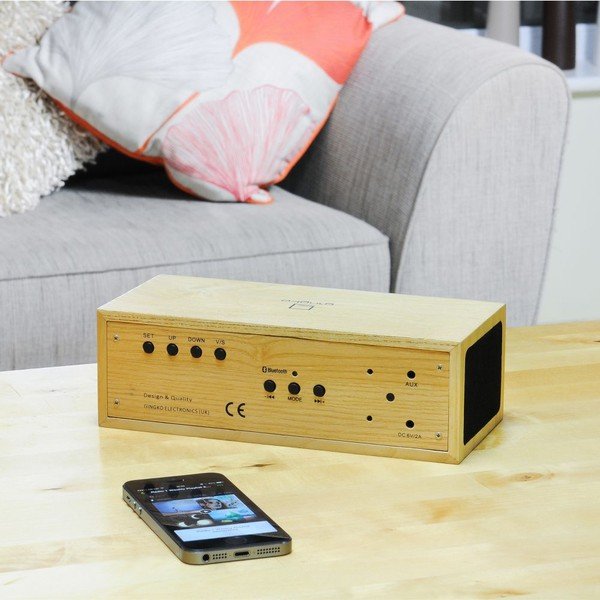 Reproduktor Oak Click Clock s oranžovým LED budíkem-image-3