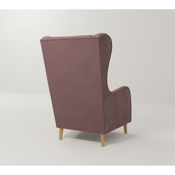 Růžové sametové křeslo ušák Carole – Ropez-image-2