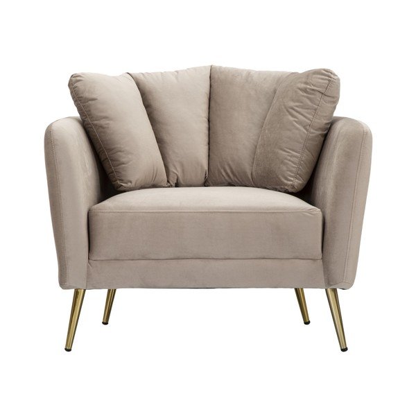 Taupe sametové křeslo Kiev – Mauro Ferretti-image-2