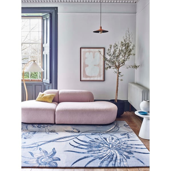 Světle modrý vlněný koberec 300x400 cm Talwin – Agnella-image-1