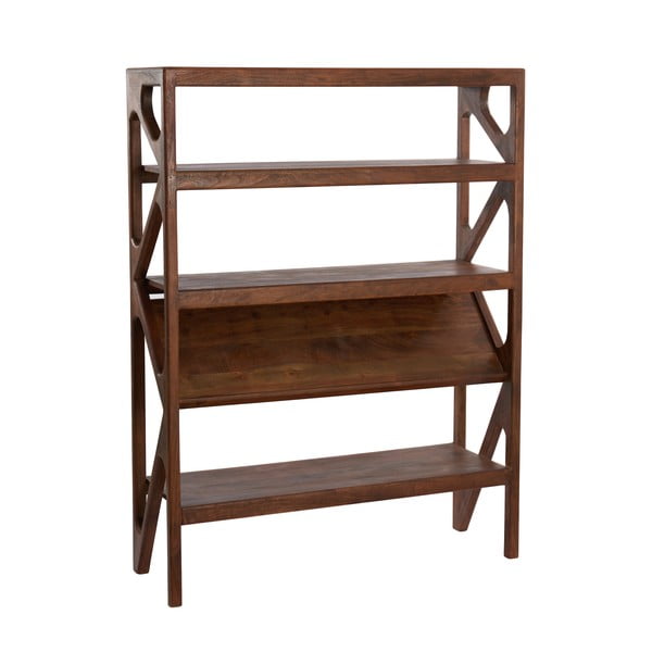 Hnědá knihovna z masivu akácie 120x160 cm Yuki – Light & Living-image-4