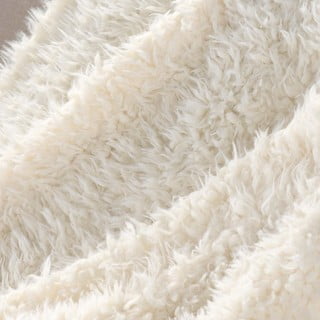 Bílá deka z umělé kožešiny 125x150 cm Mouton – douceur d'intérieur
