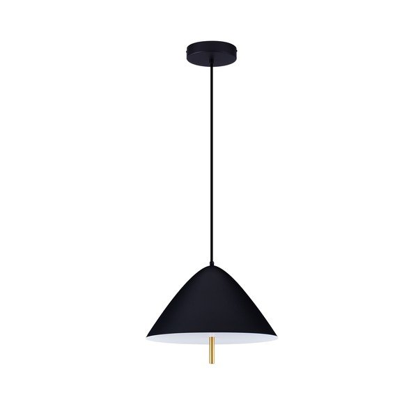 Matně černé kovové LED závěsné svítidlo s kovovým stínidlem ø 40 cm Oros – Nova Luce