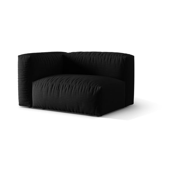 Černý modul pohovky (levý roh) Martina – Micadoni Home-image-2