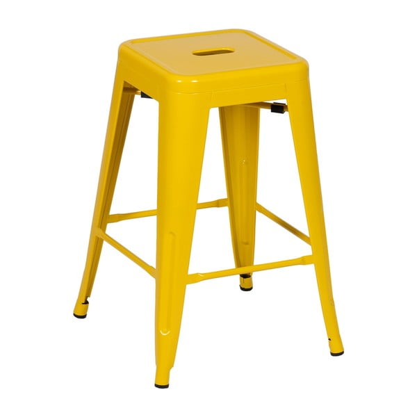 Žluté kovové barové židle v sadě 2 ks (výška sedáku 61 cm) – Ixia