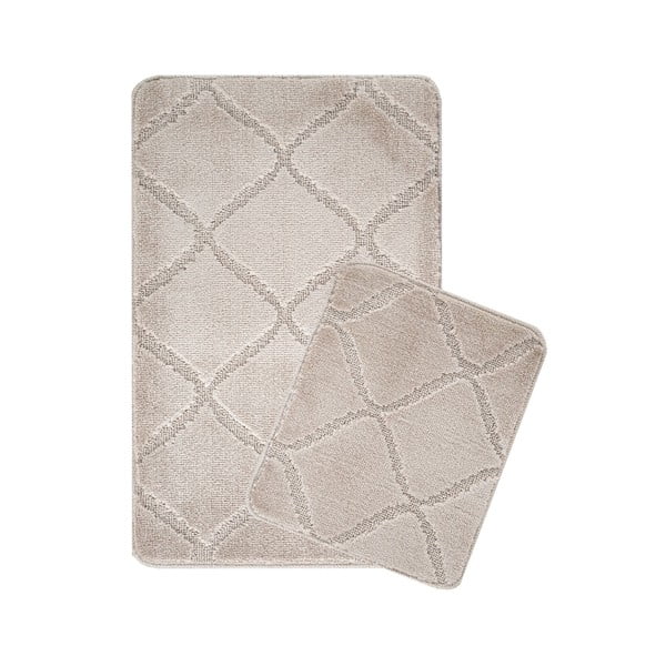 Světle hnědé koupelnové předložky v sadě 2 ks 50x80 cm Cizgili – Foutastic