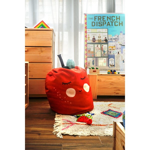 Červený dětský sedací vak Apple - Little Nice Things-image-1