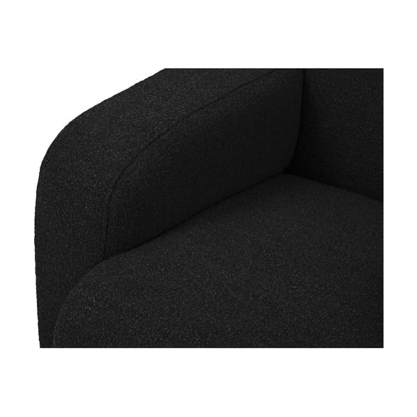 Černá rohová pohovka z textilie bouclé (pravý roh) Molino – Micadoni Home-image-4