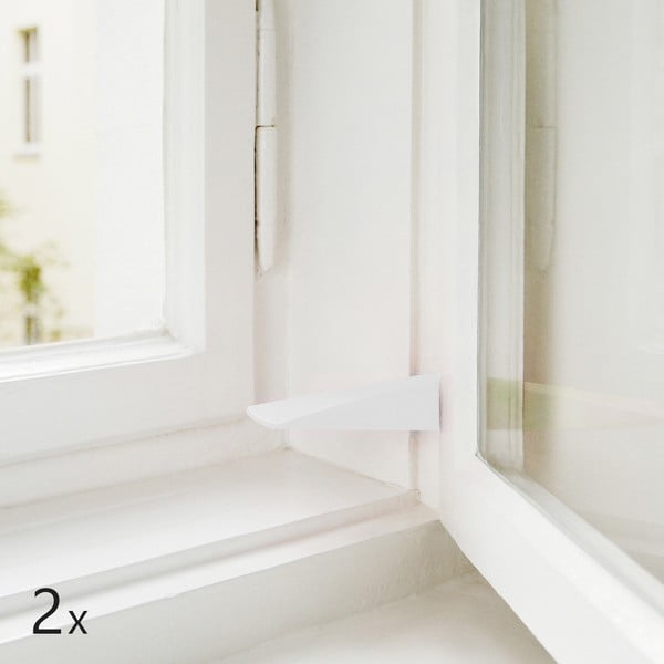 Sada 2 dveřních/okenních zarážek, bílo-šedé