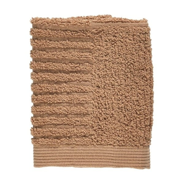 Jantarově hnědý ručník ze 100% bavlny na obličej Zone Classic Amber, 30 x 30 cm
