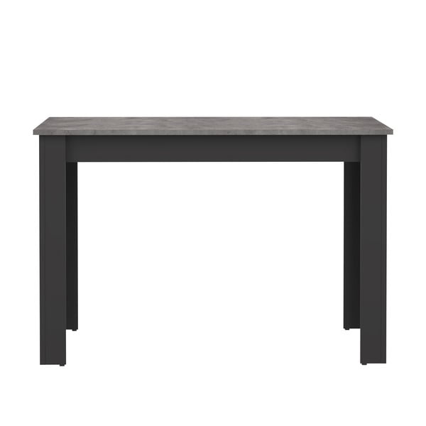 Černý jídelní stůl s deskou v dekoru betonu 110x70 cm Nice - TemaHome