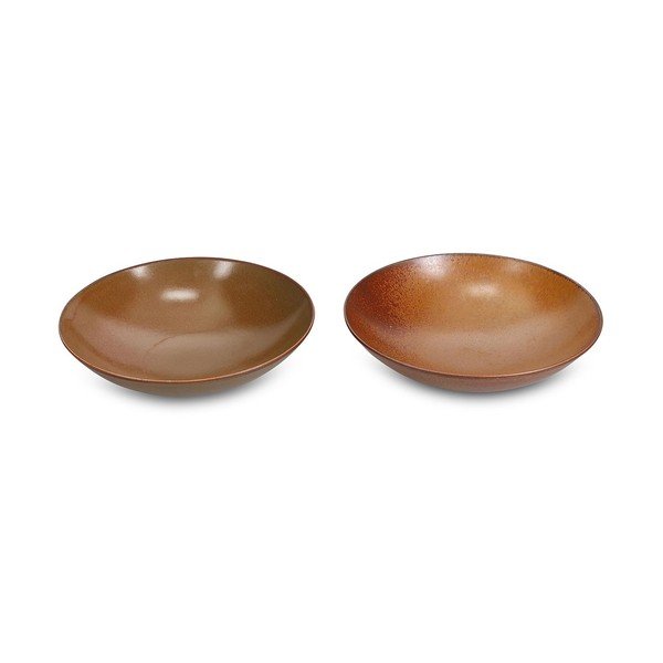 Hnědý hluboký  porcelánový talíř ø 26 cm Ovio – BonBistro-image-3