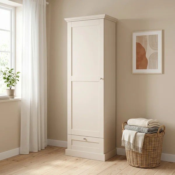 Béžová matná skříň 60x180x35 cm Binz – Støraa-image-1